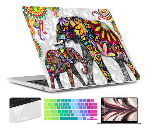 Funda Twolskoo Para Macbook Air 13 M2 + C/teclado Elephant