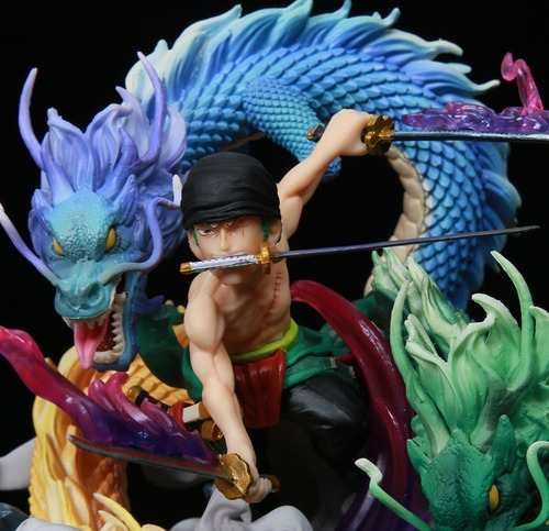 Action Figure One Piece Roronoa Zoro Santoryu Dragão Gk