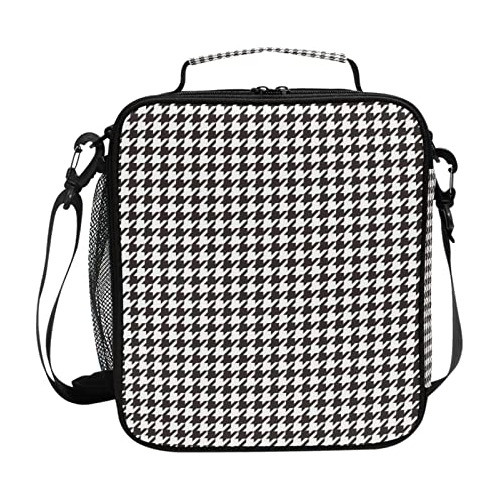 Houndstooth Black Lunch Contenedores Aislados Ddwbl