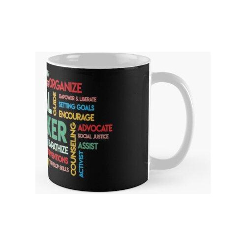 Taza Regalo Significativo Para Trabajadores Sociales - Nube 