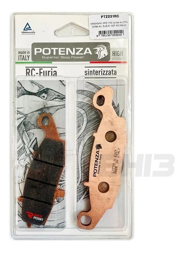 Pastilha Freio Potenza Sinterizada Rc-furia Ptz231rc