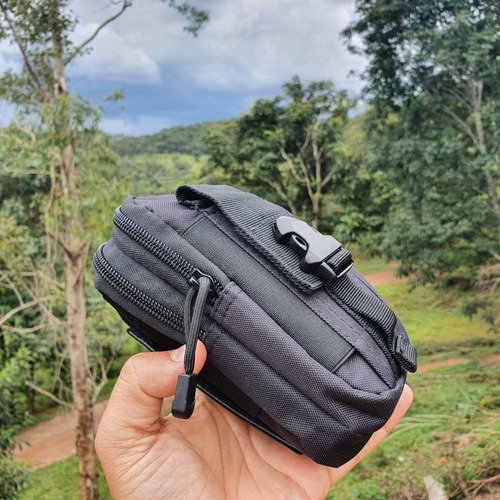 Imagem 6 de 10 de Bolso Tático Edc Modular Militar Pochete Porta Celular Molle