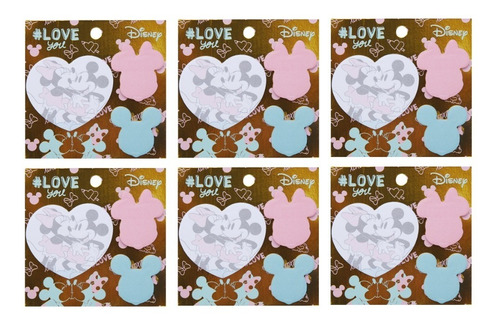 Notas Mickey & Minnie Mooving 90 Hojas Adhesivas X6 Blister