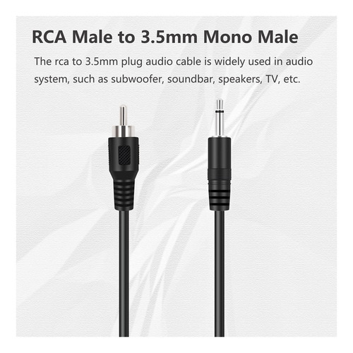 Bolvek Rca Macho De 3 Pies A Mono Macho Monoural De 35 Mm De