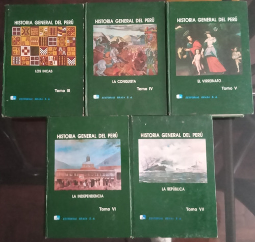 Historia General Del Perú - Vol 3 4 5 6 Y 7 Editorial Brasa