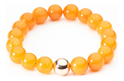 Aura Love Yourself Pulsera Con Cuentas De Coral Naranja Para