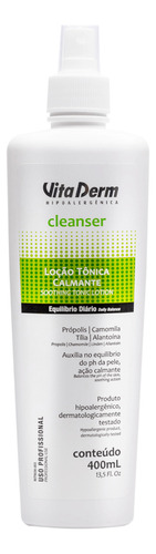 Loção Tônica Facial Calmante Cleanser 400ml Limpeza De Pele
