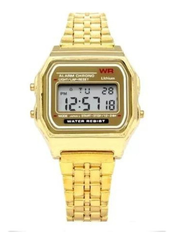 Reloj Mujer Retro Reloj Metalico Con Alarma Cronometro Luz