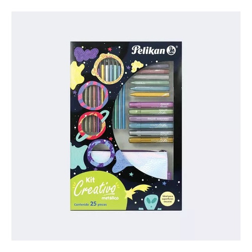 Kit Pelikan Creativo Colores Metalizados X 25 Piezas