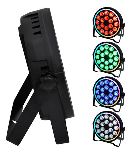 Canhao Refletor Par Led 18x12w Rgbw Quadriled + Fita Led Dmx 127/220v