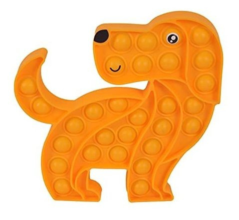 Nufr Big Orange Dog Forma Pop Bubble Fidget Toy, 6mcn0