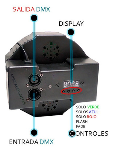 Proton Led 36 Led Dj Luces Audioritmicas Rgb