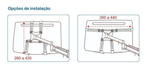 Imagem 7 de 7 de Adaptador P/ Monitor Sem Furação Vesa Garra Vertical