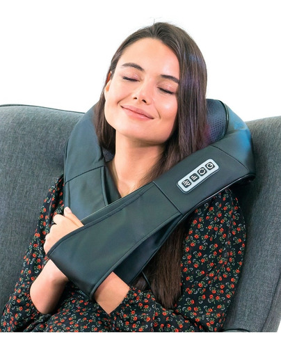 Imagen 5 de 5 de Masajeador Caliber + Bolso + Cuello Lumbar Calor 8 Rodillos