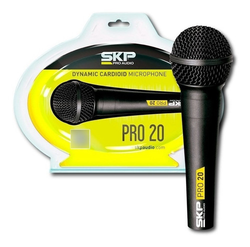 Micrófono Skp Pro-20 Dinámico Cardiode Cable 5mts Xlr A Plug