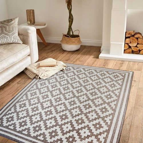 Alfombra Natural 200x285 Pampa Simil Yute Beige Marron