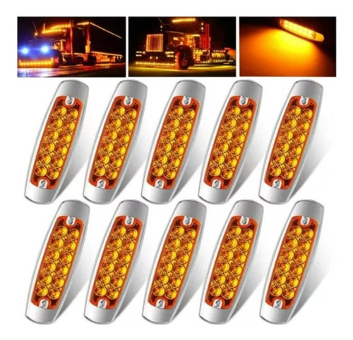 10 Und Foco Luz Lateral Led Bi-volts Trocha Borde Metálico