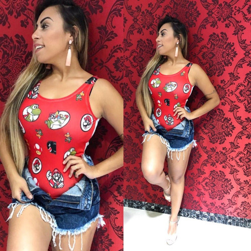 Imagem 1 de 1 de Body Feminino Sem Manga Sem Bojo Maiô Verão Promoção