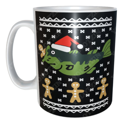 Taza Navideña Pez Navideño M52 Paraintercambioregalo