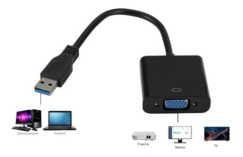 Adaptador Conversor Usb 3.0 Para Vga Tv Monitor Multitela