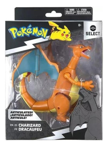 Jazwares Pokemon Select Charizard Figura Muñeco Articulado