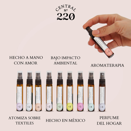 Central 220 - Kit De Aromaterapia Portátil Con 10 Fragancias