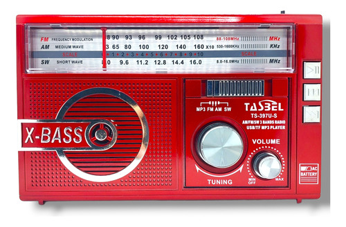 Radio Vintage Con Dial Recargable Am/fm/sw Mp3 Microsd Solar