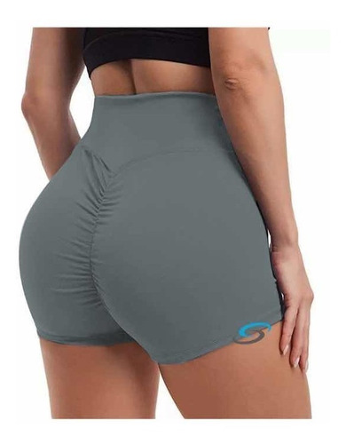 Short Licra Deportiva Gym Yoga Sexy Levanta Pompa Plisado Ms