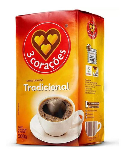 Café Saboroso 3 Corações Tradicional Vácuo 500g