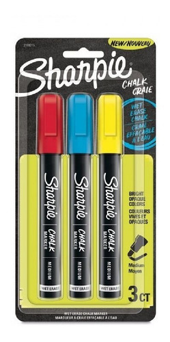 Marcadores Sharpie Chalk De Tiza Liquida Borrable X3 Colores