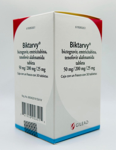 Medicamento Biktarvy 30 Tabletas Bictegravir, Emtricitabina,