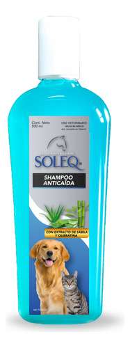 Shampoo Anti Caída Para Perros Y Gatos Soleq 500 Ml
