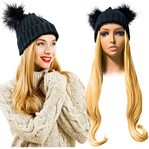 Naps Pelo Gorro De Gorra Tejer Con Largas Extensiones Wryz1