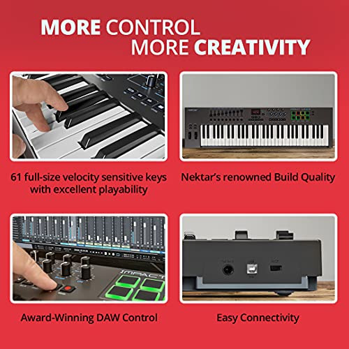 Controlador De Teclado Nektar Impact Lx61+, Multicolor