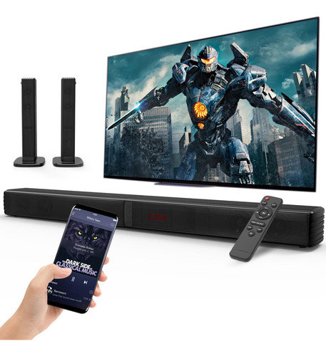Barras De Sonido 2.2 Canales Con Subwoofer De 140 W 32 Pulga