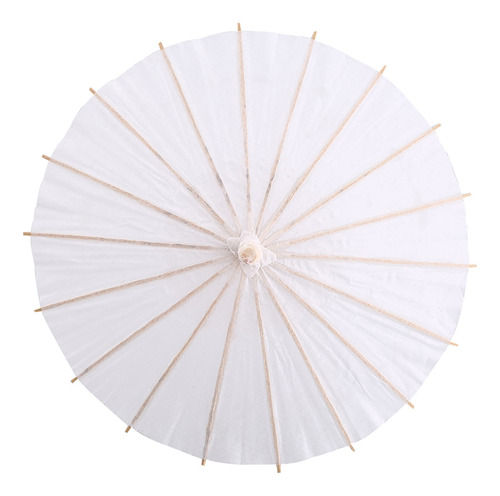 Sombrilla Decorativa De Papel De Color Blanco Para Decoració