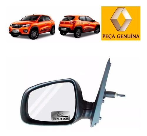 Retrovisor Esq Manual Kwid 1.0 12v B4d 2016 Acima 963315500r