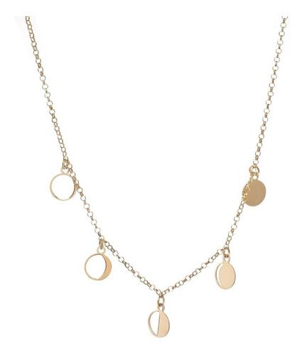 Collar Moon Phases Plata Baño Oro 18k Collar Plata 925 Mujer