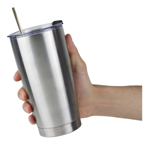 Vaso Termo Acero20oz Inoxidable Incluye Popotes Térmico590ml
