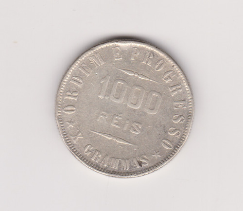 Moneda Brasil 1.000 Reis Año 1910 Plata Bueno
