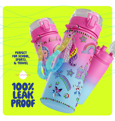 Kit De Decoración De Botellas De Agua Dan&darci Que Brillan