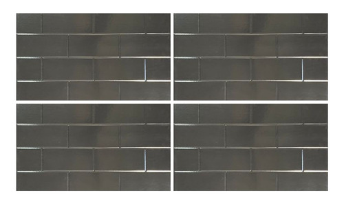 Ceramica Simil Subway Negro 31x53 1ra Lourdes Cocina