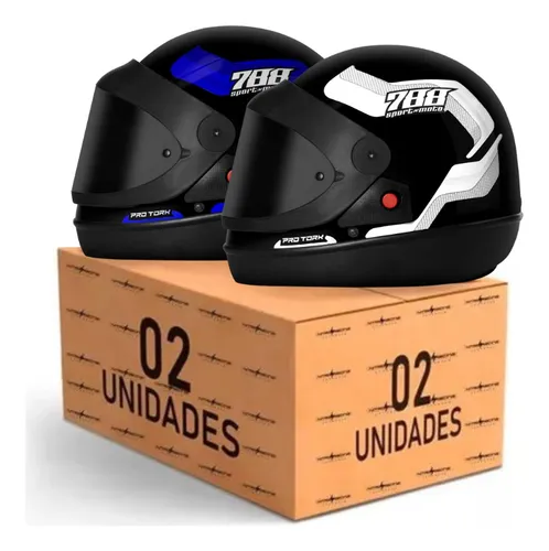 comprar Kit 2 Capacetes Fechado Sport Moto Tipo San Marino Promoção