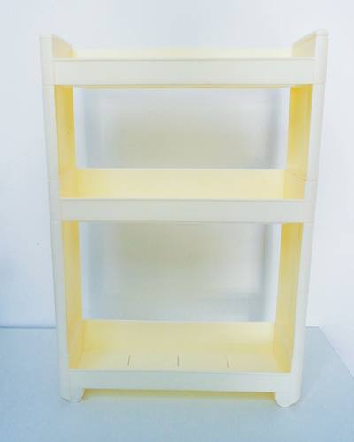 Mueble De Plastico Deslizable Multiuso 4 Niveles Beige