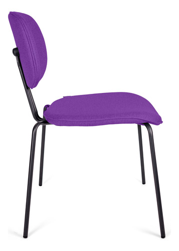 Set De 4 Sillas De Visita Violet Con Retardante De Flama