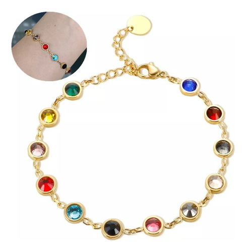 L Pulsera Taylor Swift Con Diamantes De Colores Para Mujer J