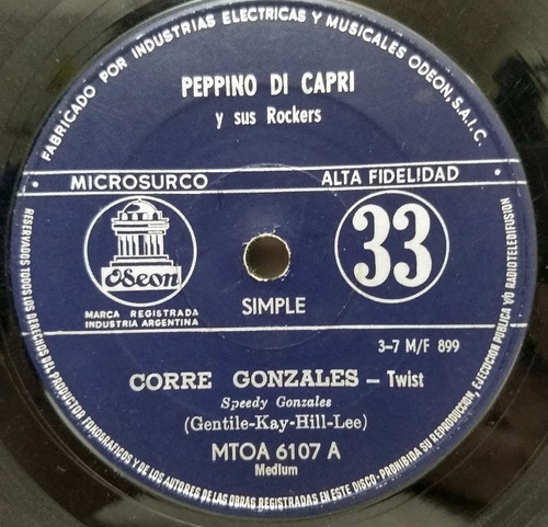 Peppino Di Capri Y Sus Rockers- Tiempo De Madison Single 7 