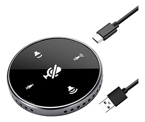 Micrófono De Conferencia Usb Mejorado Con Altavoz, Portátil