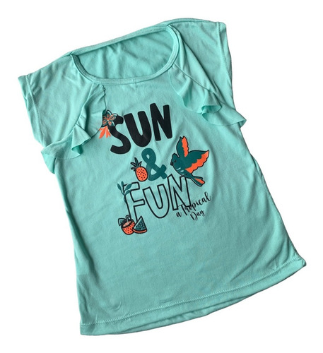 Camiseta Blusa Para Niñas Diseños Varios  Fun Tropical 