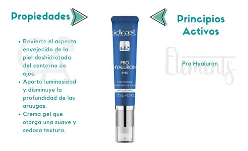 Imagen 2 de 10 de Contorno De Ojos Pro Hyaluron Idraet 15 Gr Idraet